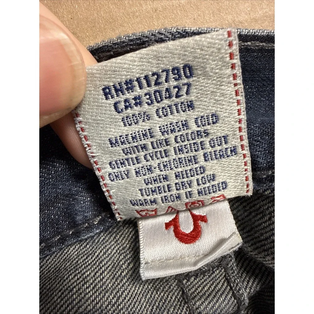 True Religion World Tour Men's Straight Leg Jeans size 38 distressed Made In USA
